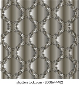 steel metallic gradient with a repeating pattern. Abstract metallic background.