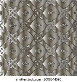 steel metallic gradient with a repeating pattern. Abstract metallic background.