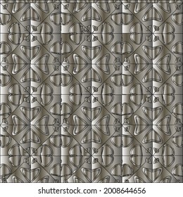 steel metallic gradient with a repeating pattern. Abstract metallic background.
