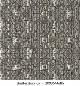 steel metallic gradient with a repeating pattern. Abstract metallic background.