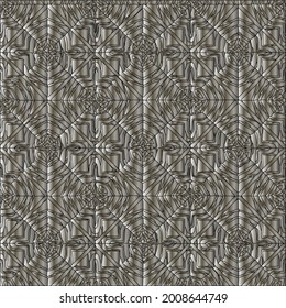 steel metallic gradient with a repeating pattern. Abstract metallic background.