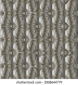 steel metallic gradient with a repeating pattern. Abstract metallic background.