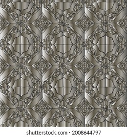 steel metallic gradient with a repeating pattern. Abstract metallic background.