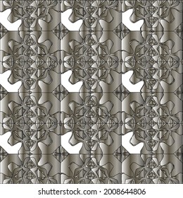 steel metallic gradient with a repeating pattern. Abstract metallic background.