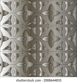 steel metallic gradient with a repeating pattern. Abstract metallic background.