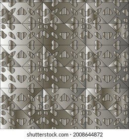 steel metallic gradient with a repeating pattern. Abstract metallic background.