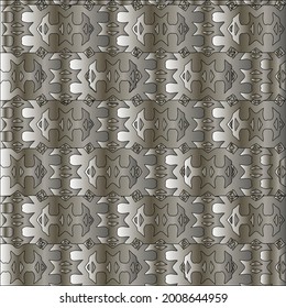 steel metallic gradient with a repeating pattern. Abstract metallic background.