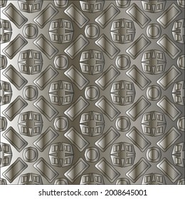 steel metallic gradient with a repeating pattern. Abstract metallic background.