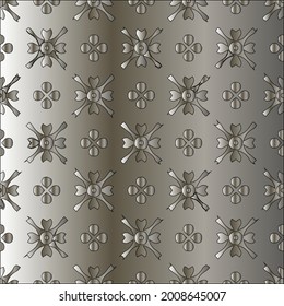 steel metallic gradient with a repeating pattern. Abstract metallic background.