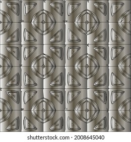 steel metallic gradient with a repeating pattern. Abstract metallic background.