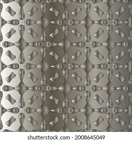 steel metallic gradient with a repeating pattern. Abstract metallic background.