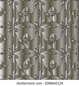 steel metallic gradient with a repeating pattern. Abstract metallic background.