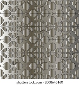 steel metallic gradient with a repeating pattern. Abstract metallic background.