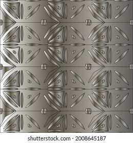 steel metallic gradient with a repeating pattern. Abstract metallic background.