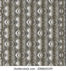 steel metallic gradient with a repeating pattern. Abstract metallic background.