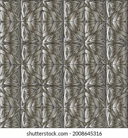 steel metallic gradient with a repeating pattern. Abstract metallic background.