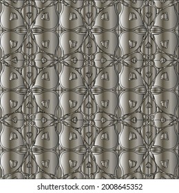 steel metallic gradient with a repeating pattern. Abstract metallic background.