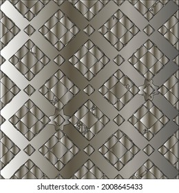 steel metallic gradient with a repeating pattern. Abstract metallic background.