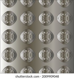steel metallic gradient with a repeating pattern. Abstract metal pattern