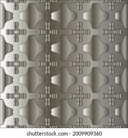 steel metallic gradient with a repeating pattern. Abstract metal pattern