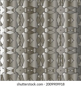 steel metallic gradient with a repeating pattern. Abstract metal pattern