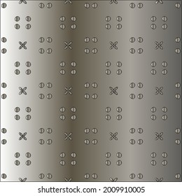 steel metallic gradient with a repeating pattern. Abstract metal pattern