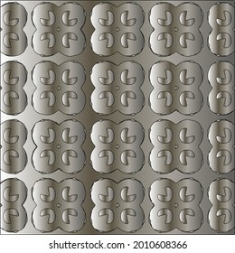 steel metallic gradient with a repeating pattern. Abstract metal pattern