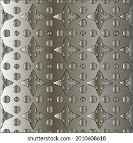 steel metallic gradient with a repeating pattern. Abstract metal pattern