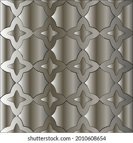 steel metallic gradient with a repeating pattern. Abstract metal pattern