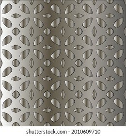 steel metallic gradient with a repeating pattern. Abstract metal pattern