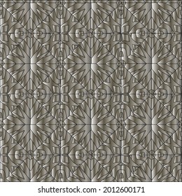 steel metallic gradient with a repeating pattern. Abstract metallic background.