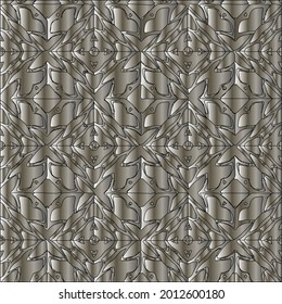 steel metallic gradient with a repeating pattern. Abstract metallic background.