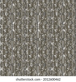 steel metallic gradient with a repeating pattern. Abstract metallic background.