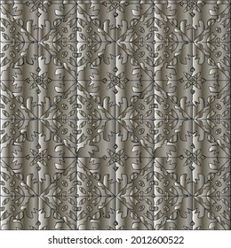 steel metallic gradient with a repeating pattern. Abstract metallic background.