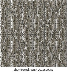 steel metallic gradient with a repeating pattern. Abstract metallic background.