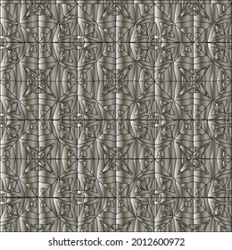steel metallic gradient with a repeating pattern. Abstract metallic background.