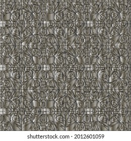 steel metallic gradient with a repeating pattern. Abstract metallic background.