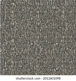steel metallic gradient with a repeating pattern. Abstract metallic background.