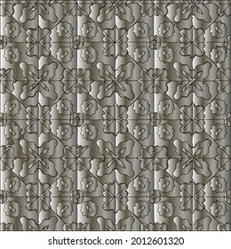 steel metallic gradient with a repeating pattern. Abstract metallic background.