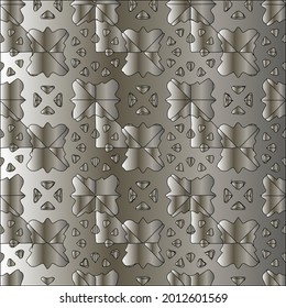 steel metallic gradient with a repeating pattern. Abstract metallic background.