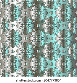 steel metallic gradient with a repeating pattern. Abstract metal pattern
