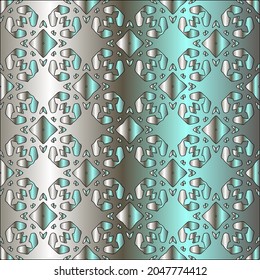 steel metallic gradient with a repeating pattern. Abstract metal pattern
