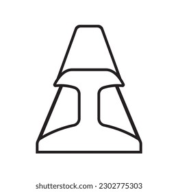 steel metallurgical beam profile symbol vector icon illustration