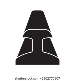 steel metallurgical beam profile symbol vector icon illustration