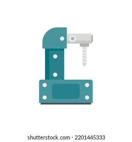 Steel milling machine icon. Flat illustration of Steel milling machine vector icon isolated on white background