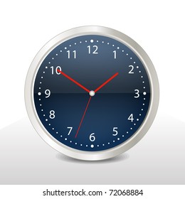 Reloj vectorial moderno de acero