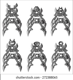 Steel Monsters - vector set
