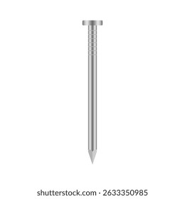 Steel Nail or Metallic Nail. Vector Illustration. 