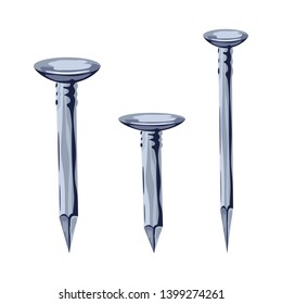 Steel nail vector design illustration isolated on white background