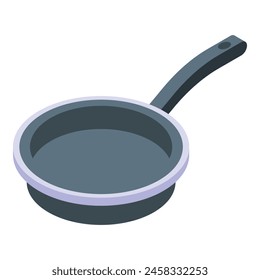 Steel pan icon isometric vector. Cooking object. Culinary gourmet